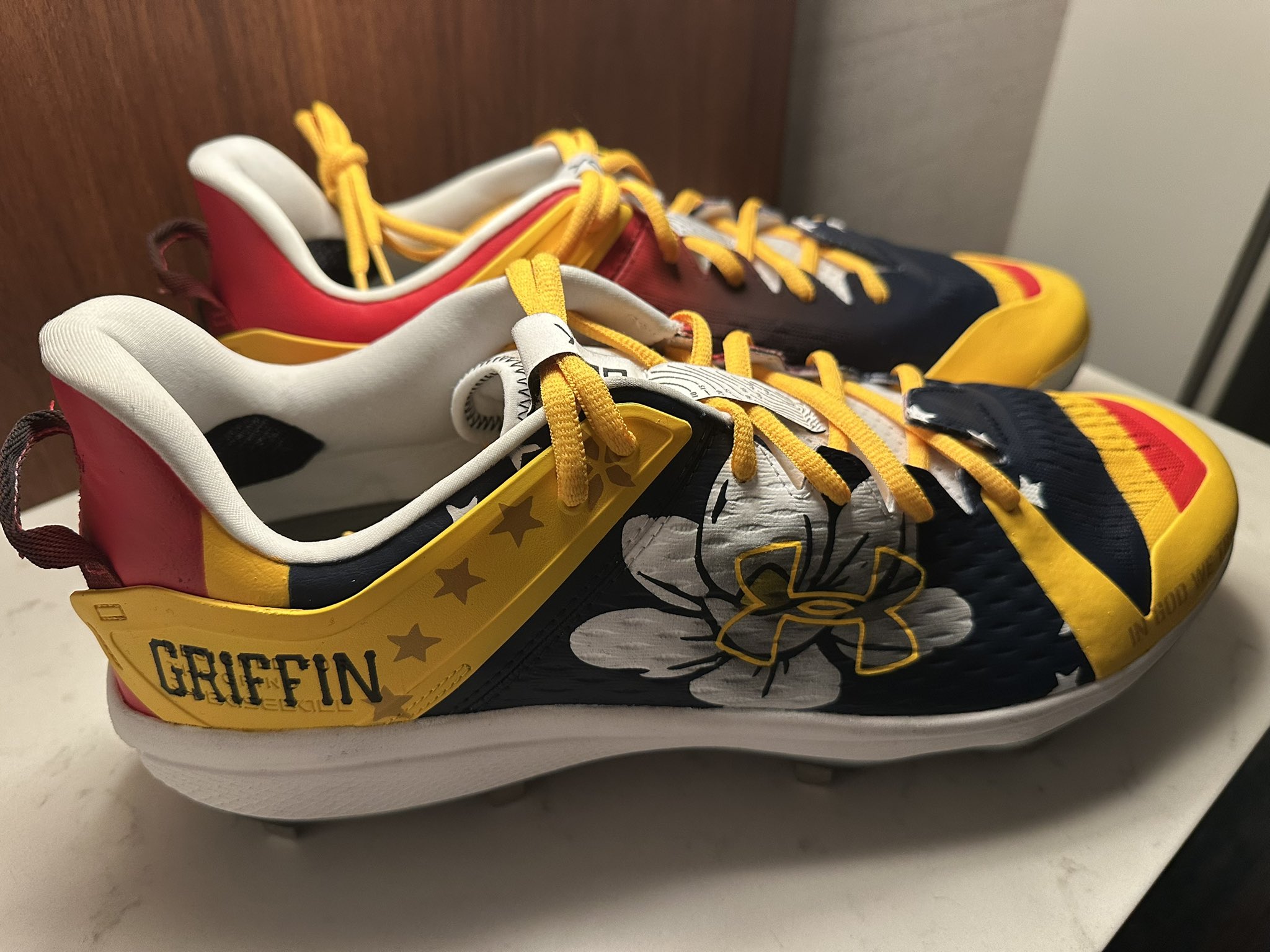 The Mississippi-inspired cleats Konnor Griffin will wear at the Futures Game in Atlanta.