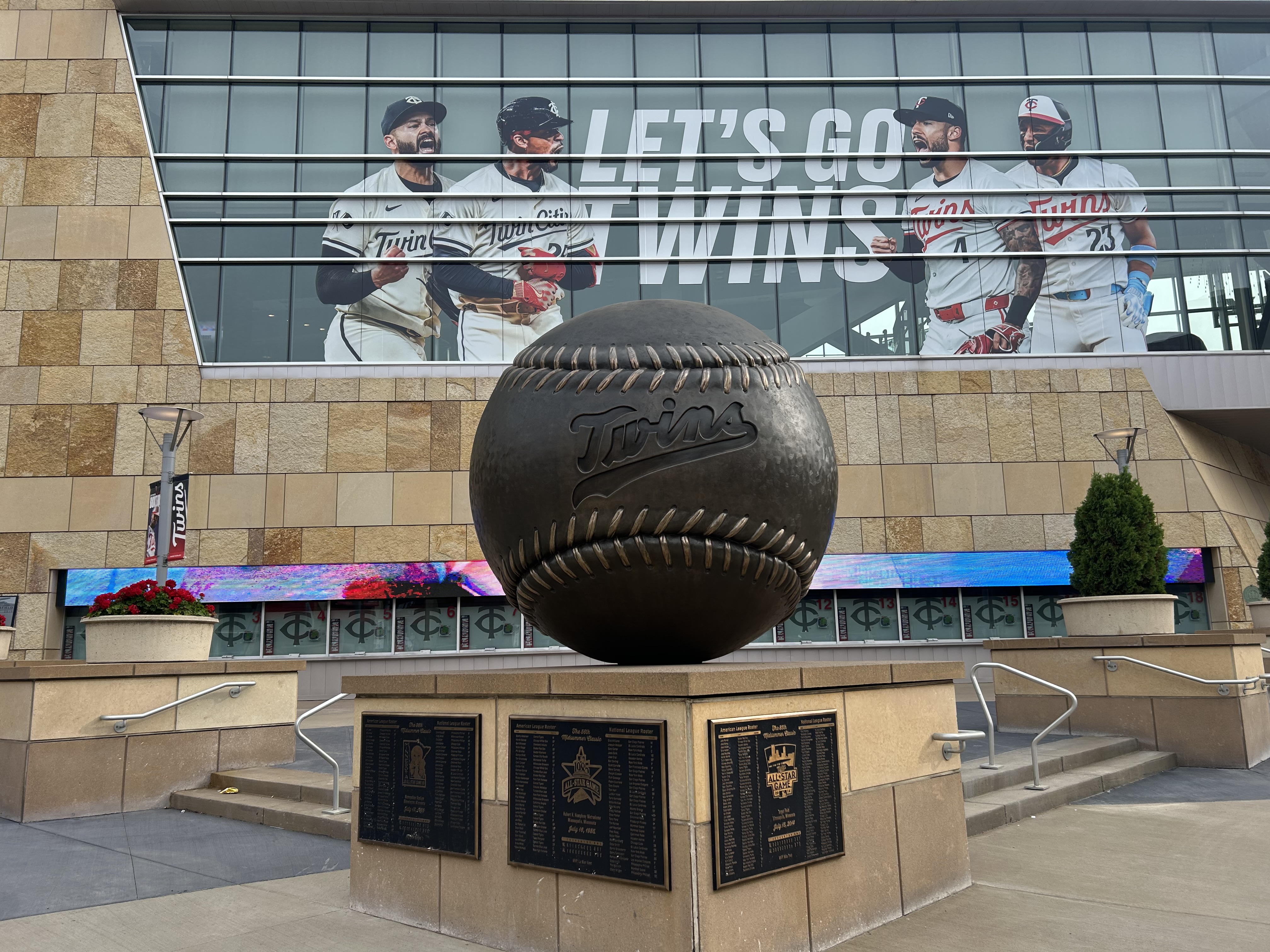Statue commemorating the 2014 All-Star Game held at Target Field in Minneapolis.